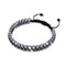 Géome sacrée | Hématite d'argent | Bronze à canon | Bracelet octaèdre